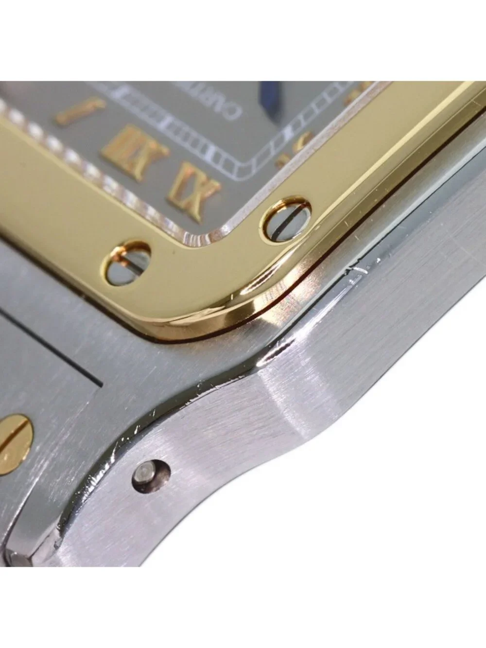 Cartier Santos Galve SM Watch SS 18k Yellow Gold